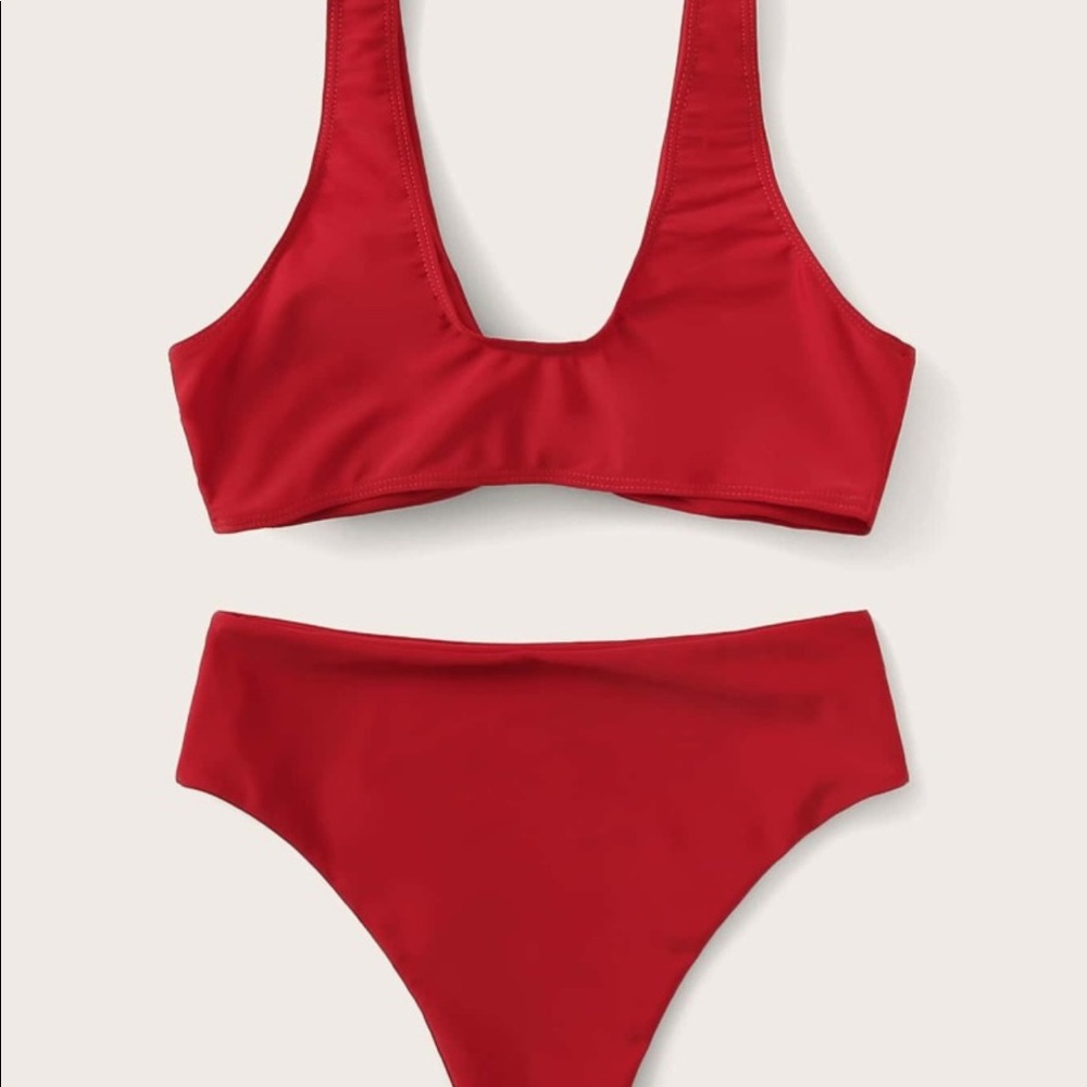 red bikini top